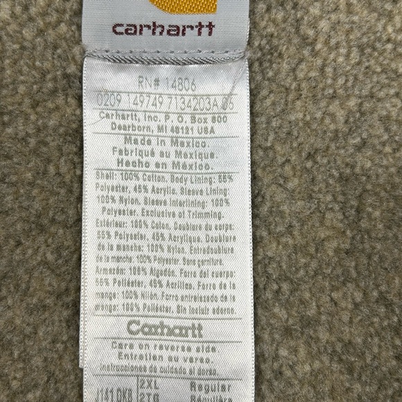 Carhartt Men's Brown Hooded Jacket SZ XXL - Picture 5 of 13